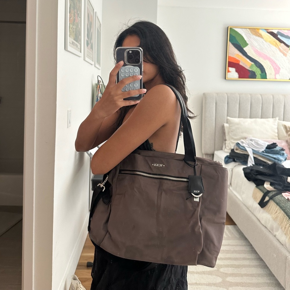 Tumi mauve work tote